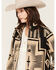 Image #2 - Pendleton Women's Geo Print Button-Down Wool Coat, Black, hi-res