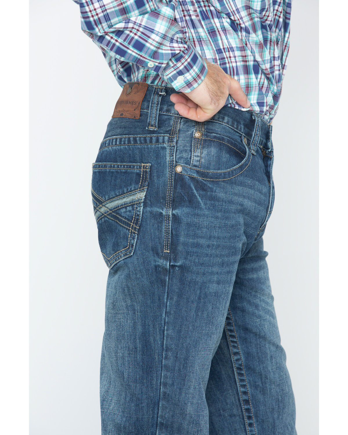 Image #4 - Cody James Men's Brazos Wash Wyatt Slim Bootcut Denim Jeans, , hi-res