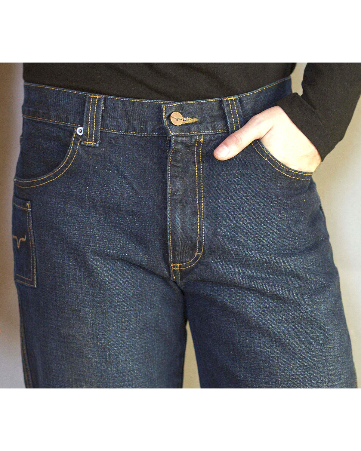 Image #8 - Kimes Ranch Men's Watson Mid Rise Relaxed Bootcut Jeans, Indigo, hi-res
