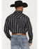 Image #4 - Rock & Roll Denim Men's Striped Print Long Sleeve Snap Stretch Western Shirt, Black, hi-res