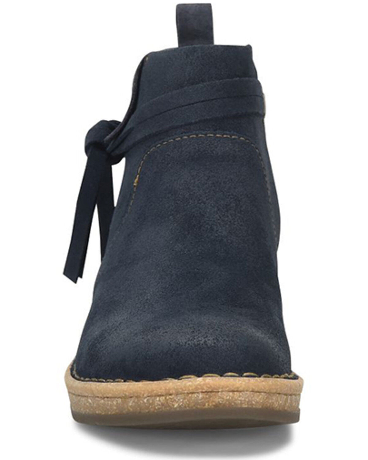 Image #4 - Born Women Vaughn Wedge Booties - Round Toe, Navy, hi-res