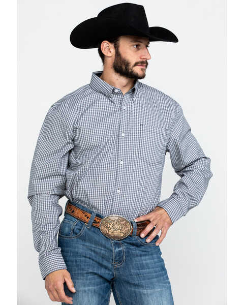 Image #1 - Cody James Core Men's Stonewall Small Plaid Long Sleeve Western Shirt , , hi-res
