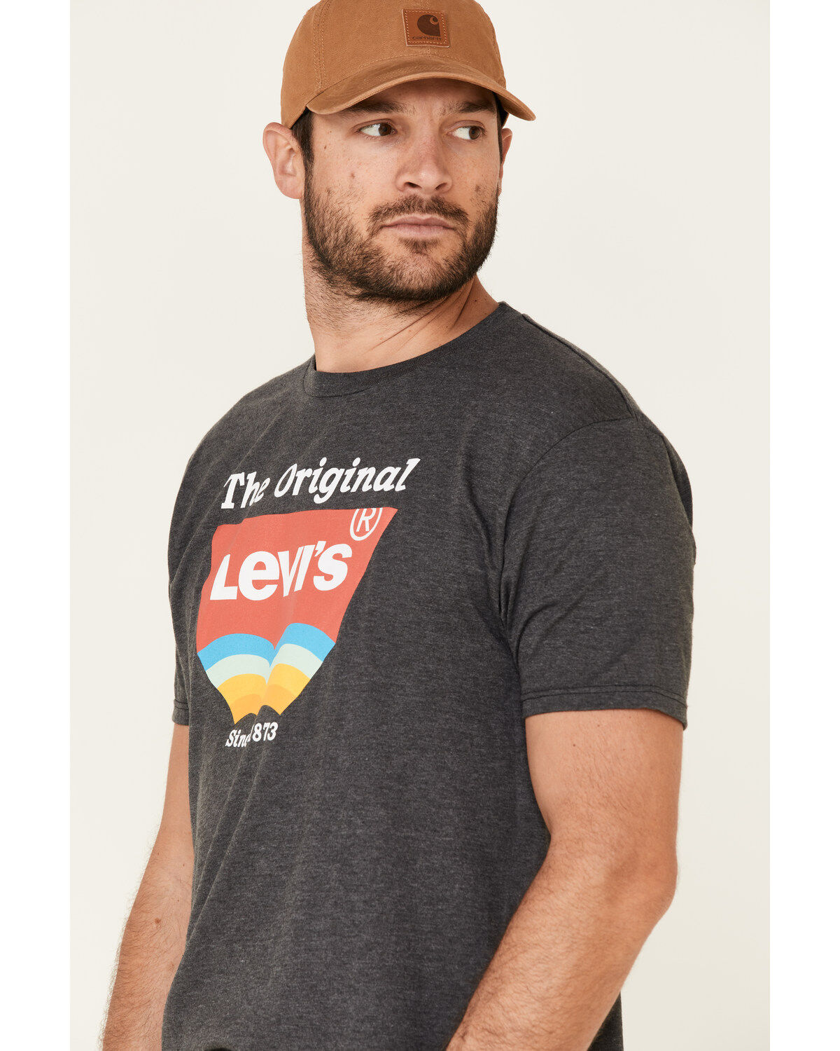 Image #4 - Levi's Men's Charcoal Heather Original Logo Graphic T-Shirt, Charcoal, hi-res