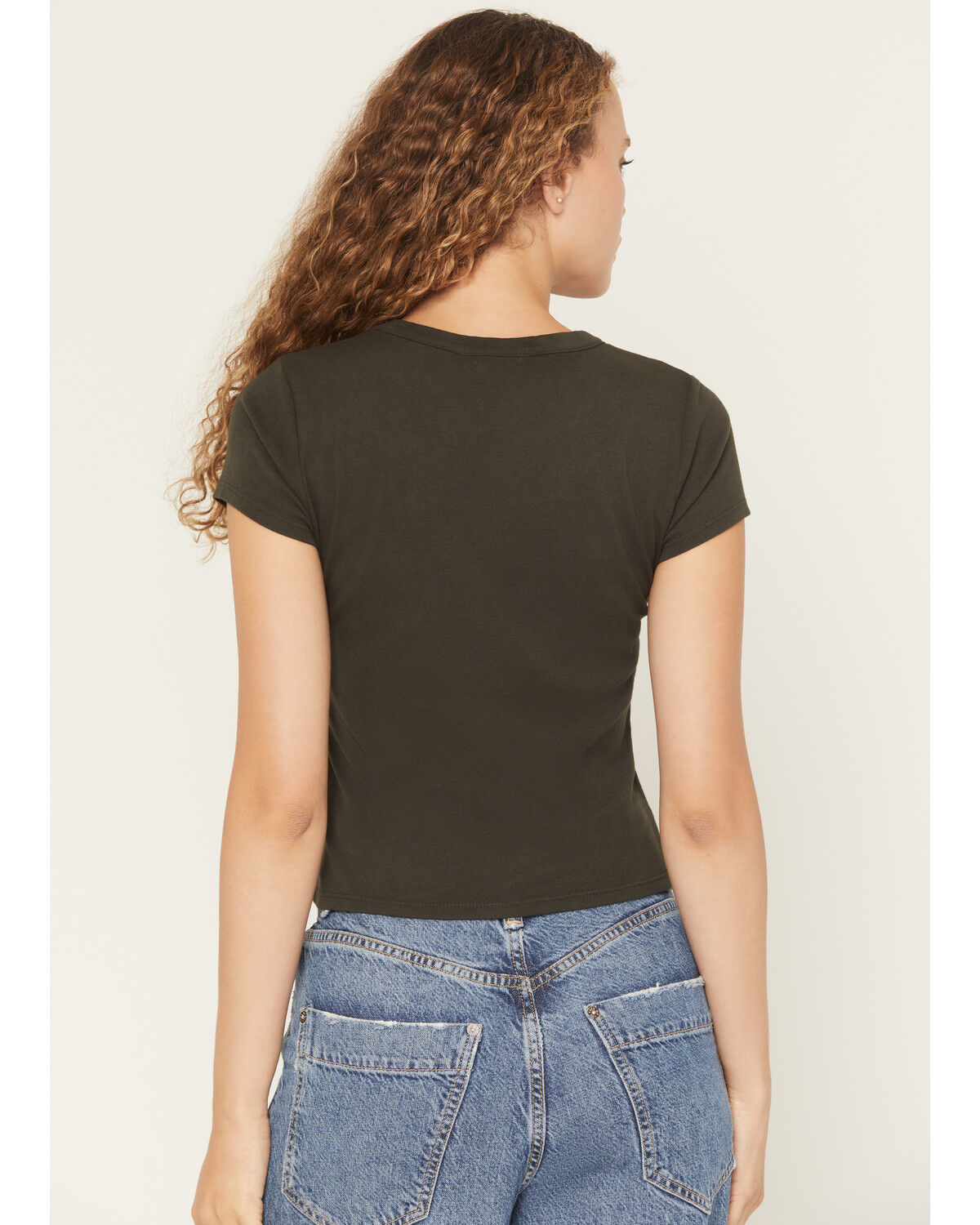 Image #4 - Originality Women's Steerhead Short Sleeve Graphic Baby Tee, Black, hi-res