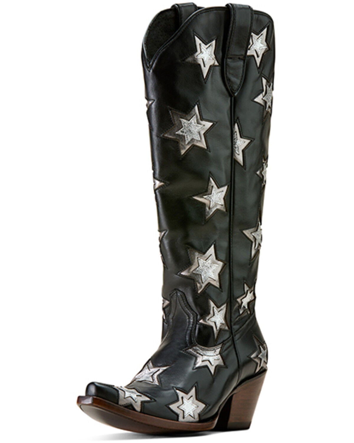 Image #3 - Ariat Women's Casanova Star Tall Western Boots - Snip Toe, Black, hi-res