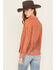 Very J Women's Crochet Button-Down Shacket , Rust Copper, hi-res