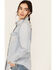 Image #2 - Wrangler Women's Heritage Long Sleeve Snap Western Shirt, Light Wash, hi-res