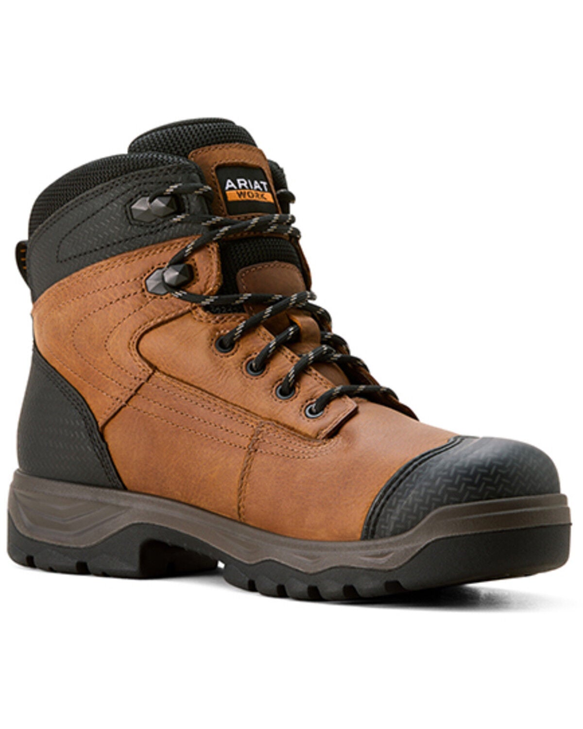 Ariat Men's Turbo Duratread XTR 6" Waterproof Work Boots - Soft Toe, Brown, hi-res