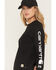 Image #2 - Carhartt Women's FR Force&reg; Relaxed Fit Midweight Logo Sleeve Graphic Sweatshirt, Black, hi-res