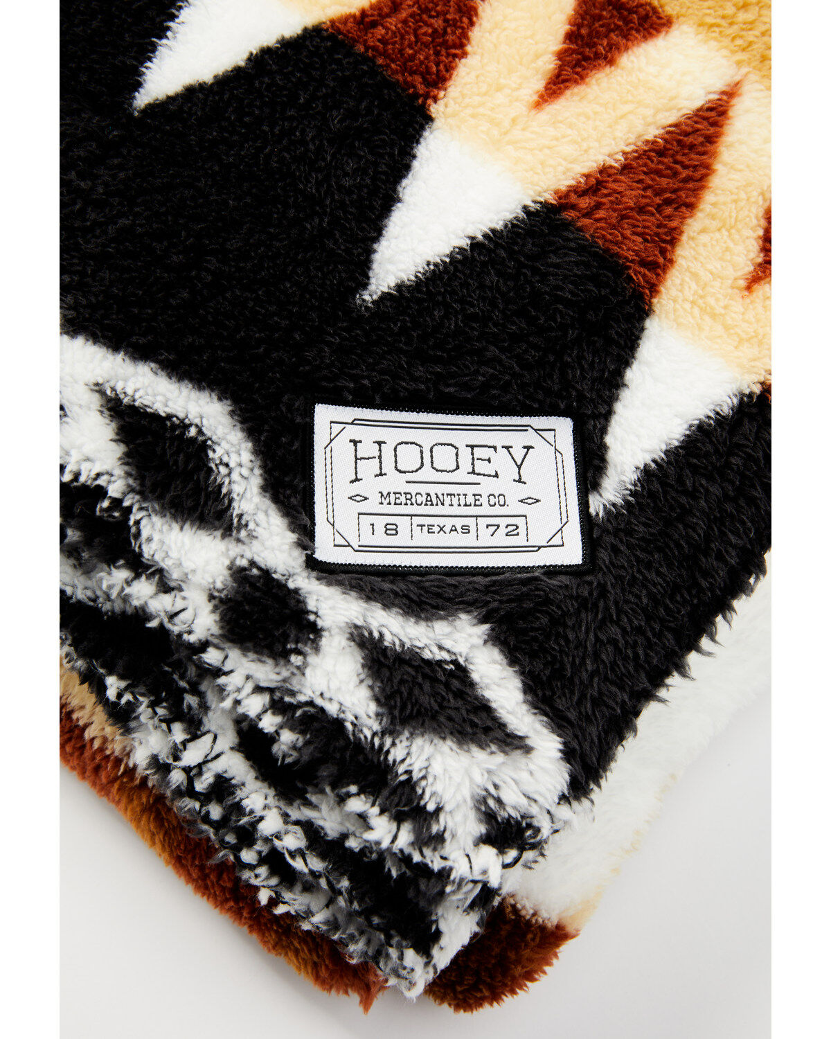 Image #2 - Hooey Striped Fleece Blanket, Black, hi-res