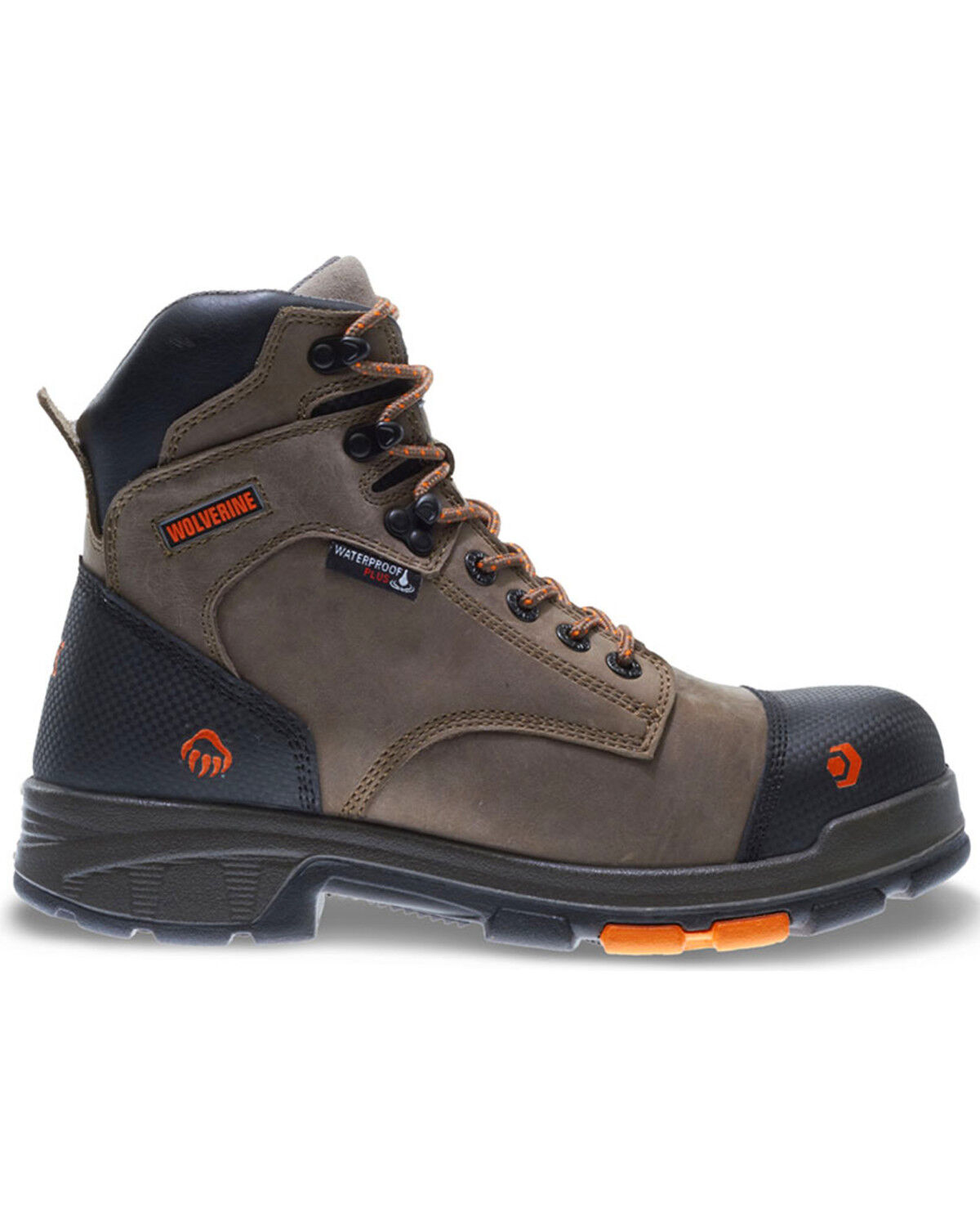 Image #2 - Wolverine Men's Blade Waterproof Work Boots, Brown, hi-res