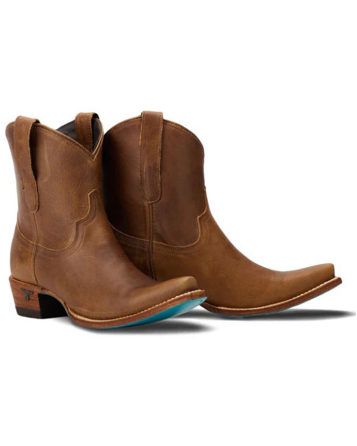 Lane Women's Emma Jane Western Booties - Snip Toe, Brown, hi-res