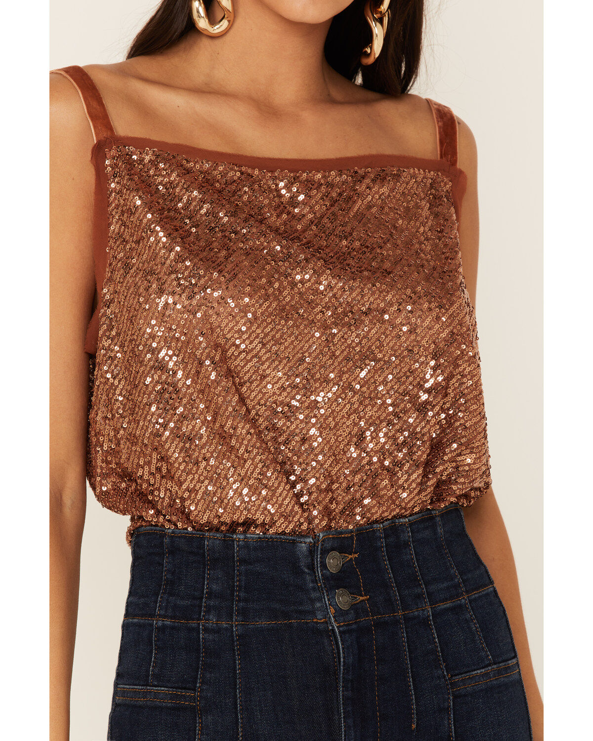 Image #2 - Free People Women's Shimmer & Shine Sequins Bodysuit, , hi-res