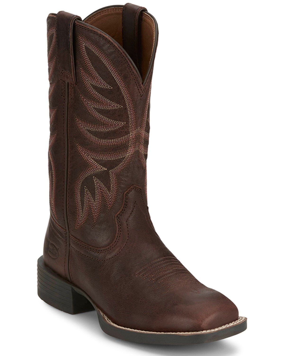 Justin Women's Demeter Western Boots - Broad Square Toe, Brown, hi-res
