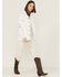 Revel Women's Happy Face Snap Shacket, White, hi-res