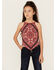Image #1 - Shyanne Girls' Bandana Print Halter Tank, Brick Red, hi-res