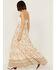 Flying Tomato Women's Crochet Top Floral Print Maxi Dress, Rust Copper, hi-res