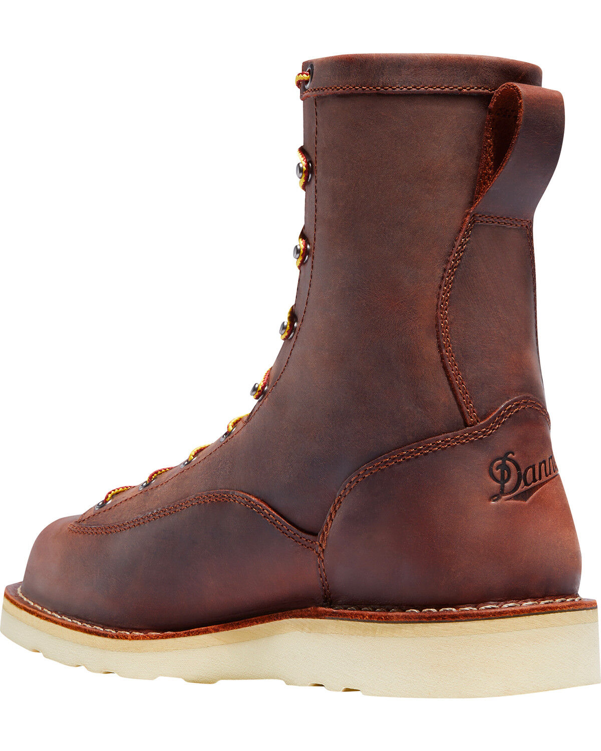 Image #2 - Danner Men's Brown Bull Run 8" Work Boots - Plain Toe, Brown, hi-res