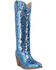 Image #1 - Dingo Women's Sequin Dance Hall Queen Tall Western Boots - Snip Toe, Blue, hi-res