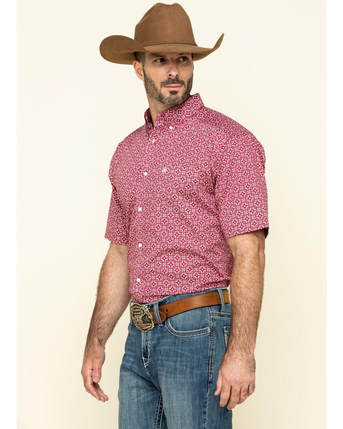 Ariat Men's Tillsmans Red Geo Print 