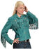 Scully Fringe & Beaded Boar Suede Leather Jacket, Turquoise, hi-res
