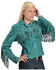 Image #2 - Scully Fringe & Beaded Boar Suede Leather Jacket, Turquoise, hi-res