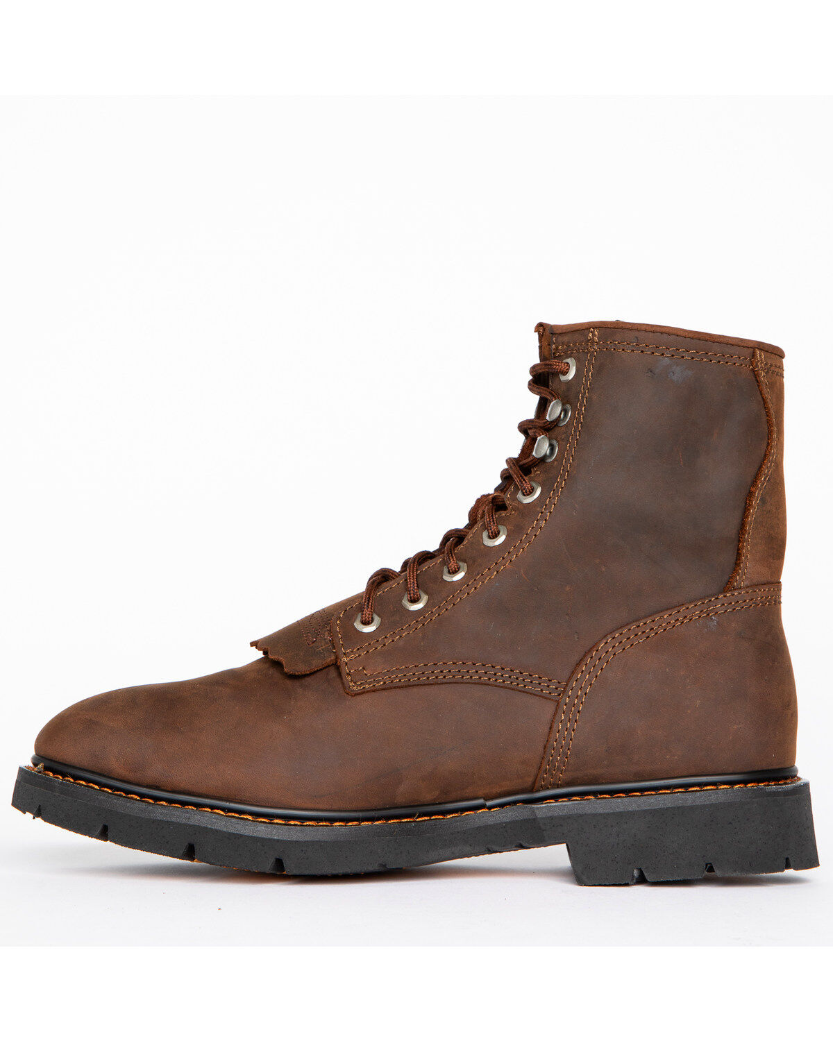 Image #3 - Cody James Men's 8" Mustang Waterproof Lace-Up Kiltie Work Boots - Soft Toe, Brown, hi-res