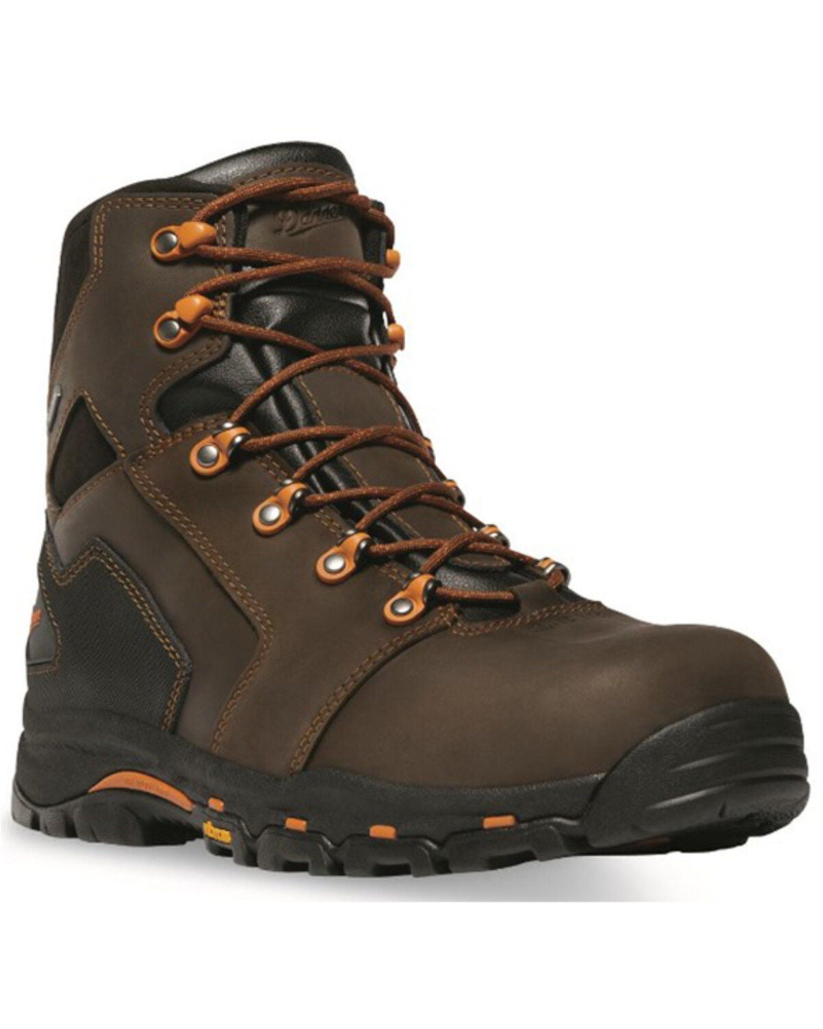 Danner Men's Vicious 6" Lace-Up Work Boots - Composite Toe, Brown, hi-res