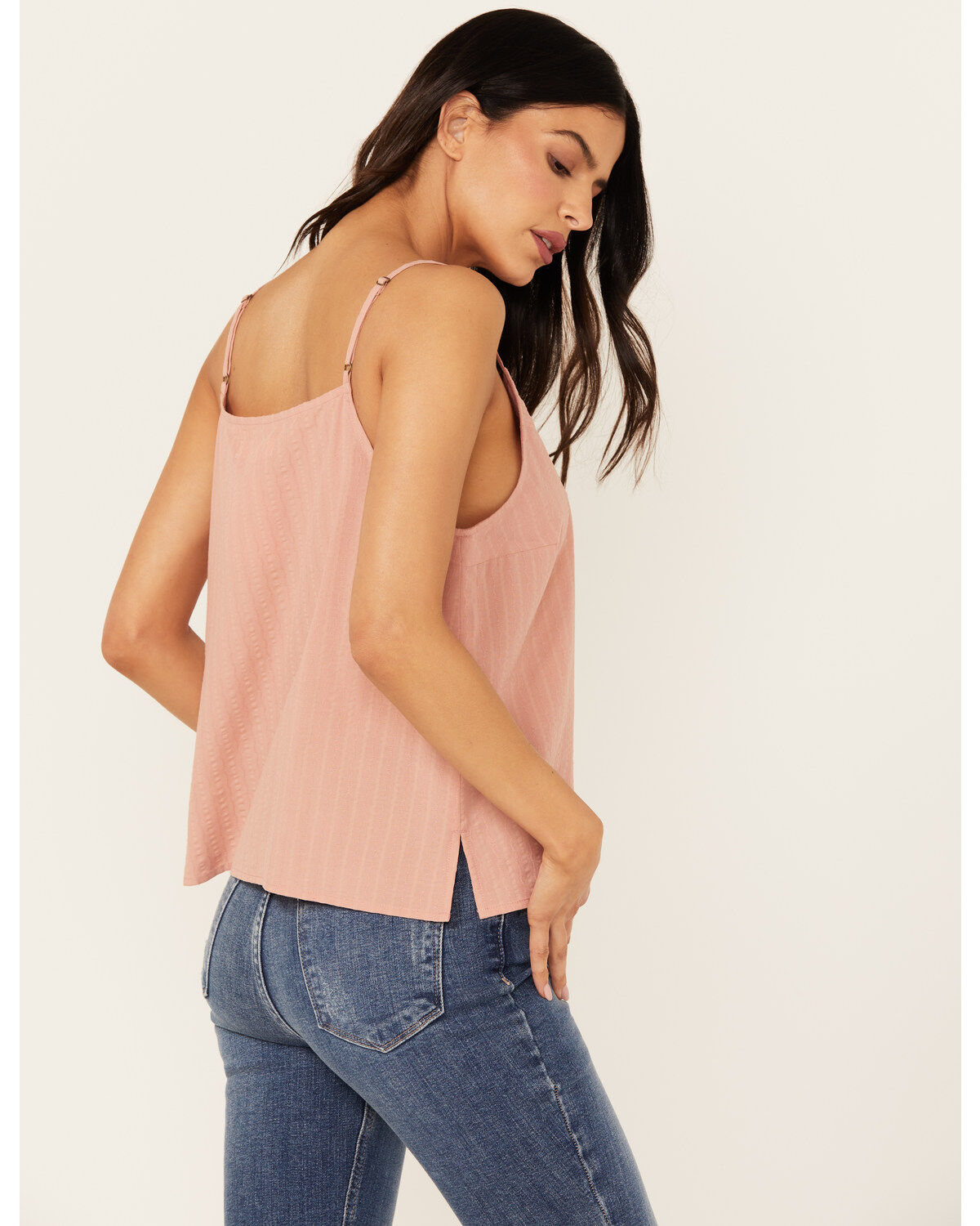 Image #4 - Cleo + Wolf Women's Barbara Solid Printed Sleeveless Cami, Peach, hi-res