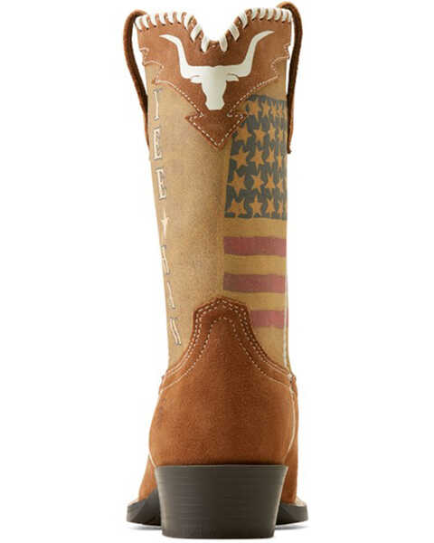 Image #3 - Ariat X Rodeo Quincy Girls' American Cowboy Futurity Western Boots - Broad Square Toe , Brown, hi-res