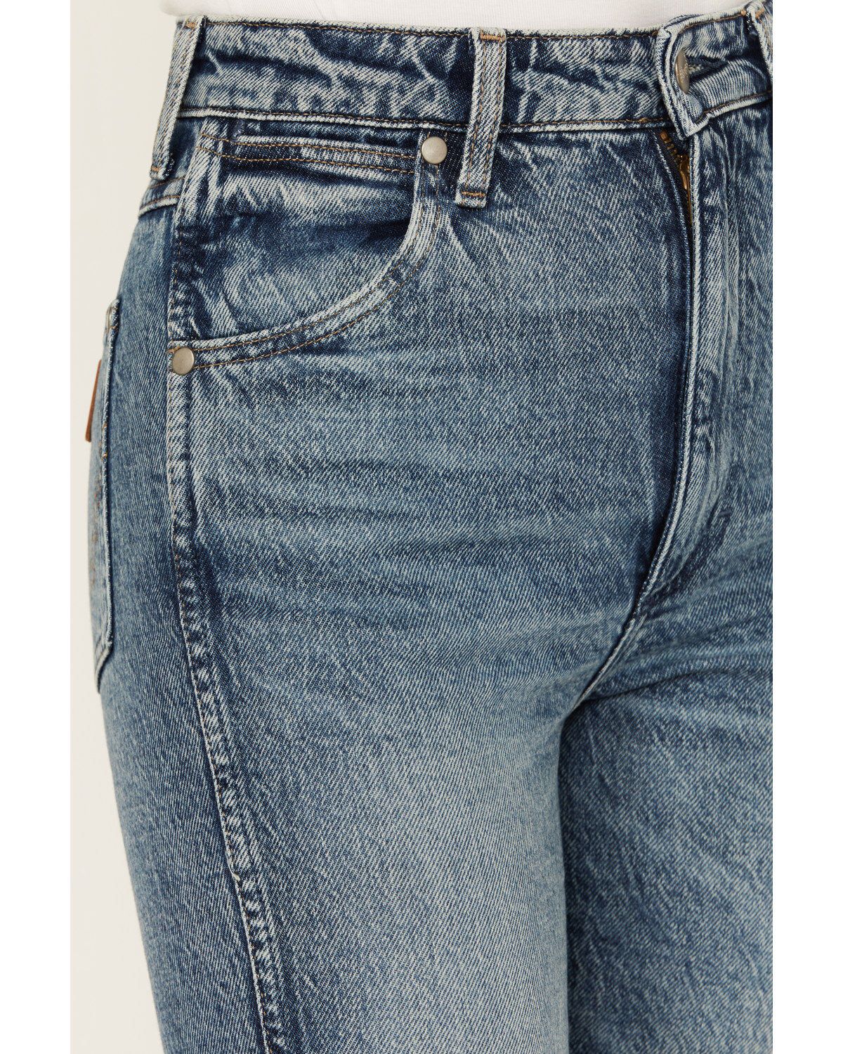 Image #2 - Wrangler Women's Walker Medium Wash High Rise Stretch Slim Leg Jeans, Medium Wash, hi-res