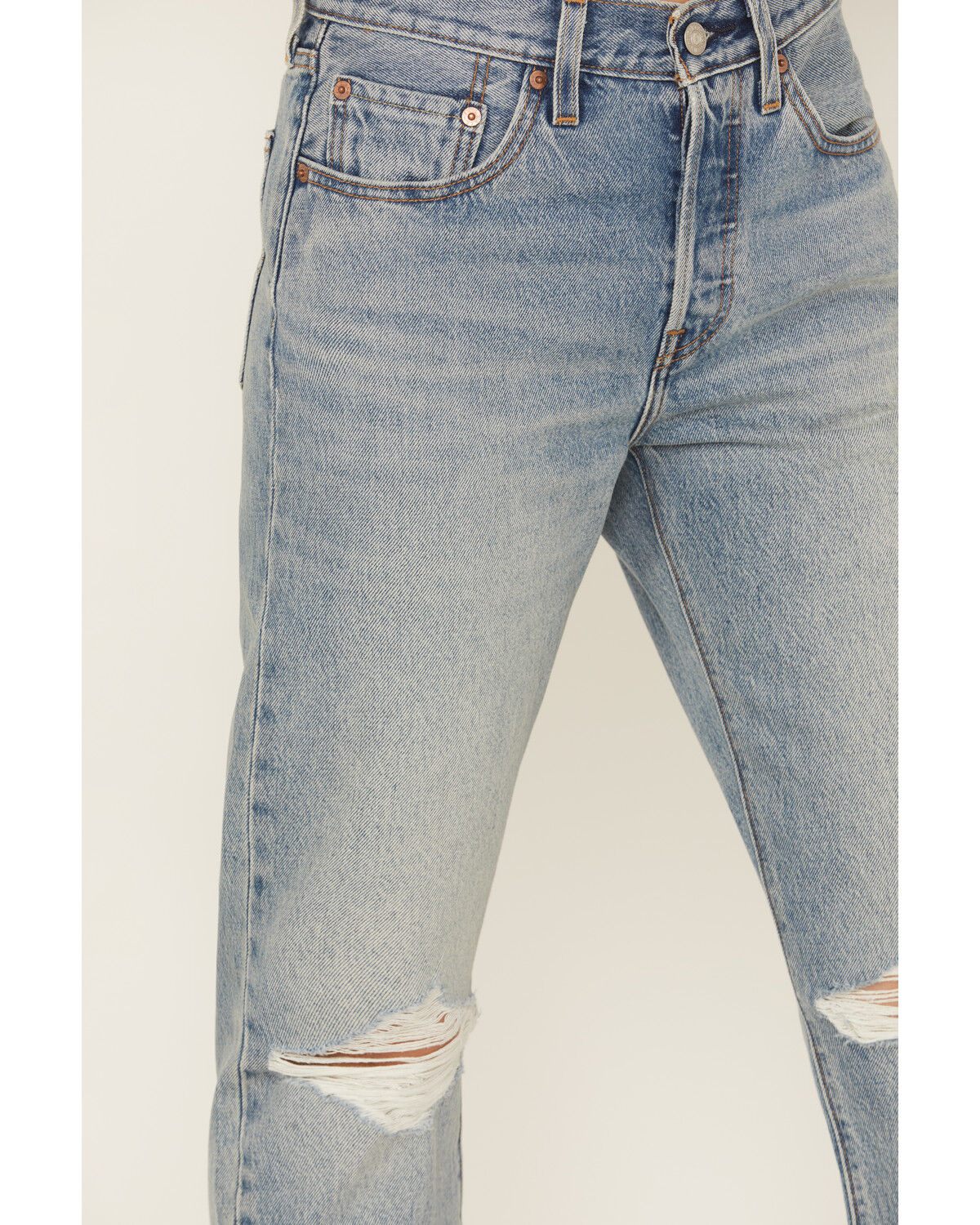 Image #2 - Levi's Women's 501 Plan To Stay High Rise Medium Wash Straight Denim Jeans, Medium Wash, hi-res