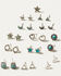Image #1 - Shyanne Women's Cross Moon Star Multi Earring Set - 14 Piece, Silver, hi-res
