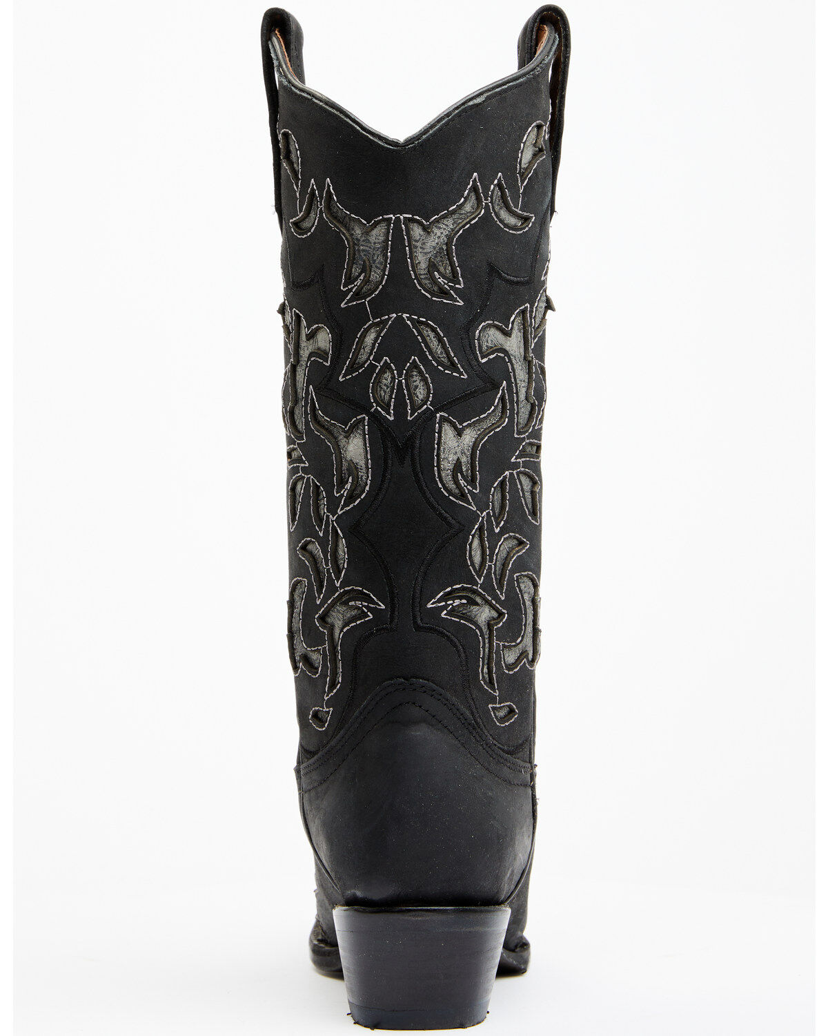 Image #5 - Circle G Women's Inlay Western Boots - Snip Toe, Black/grey, hi-res