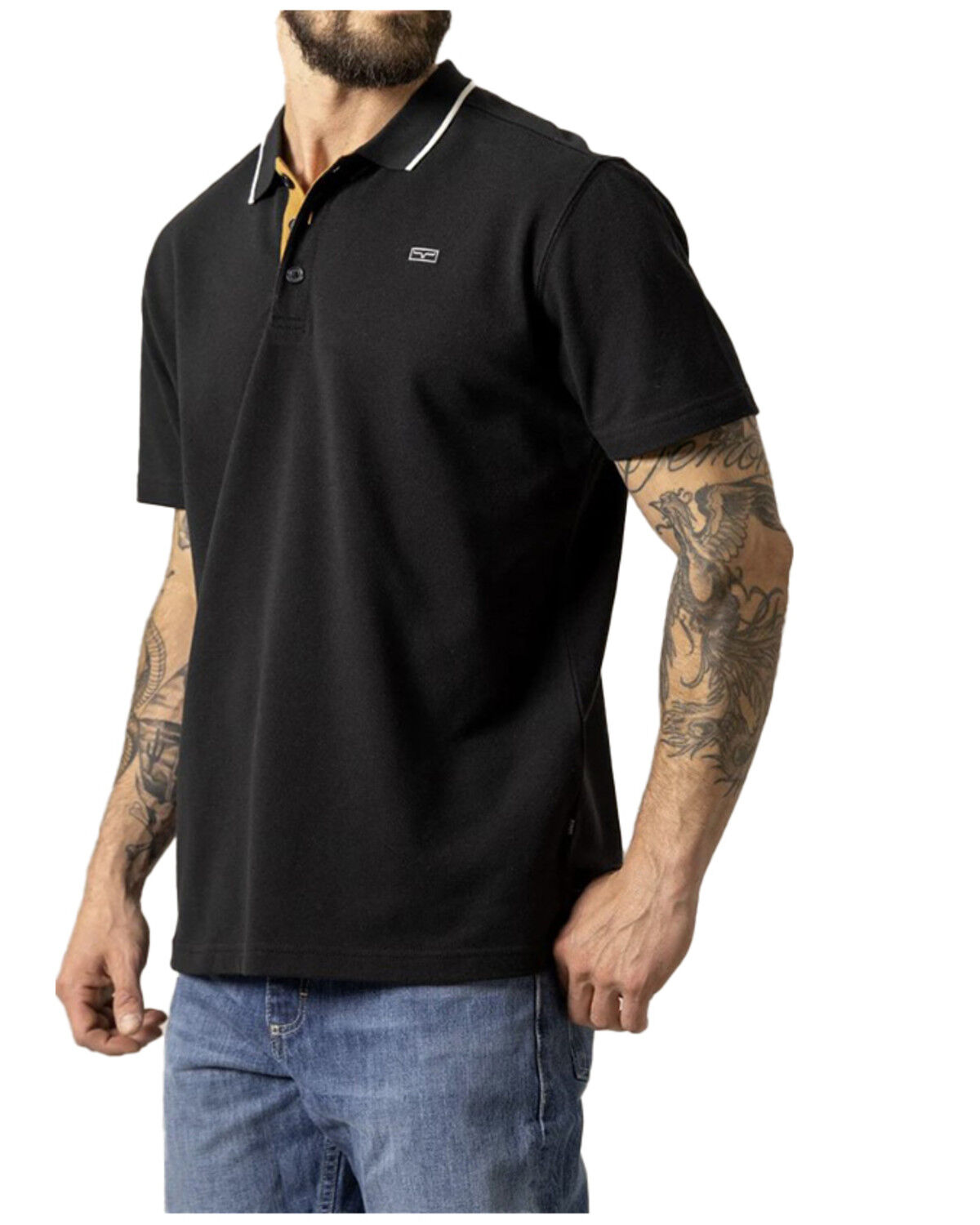 Image #3 - Kimes Ranch Men's El Capitan Short Sleeve Button-Down Polo Shirt, Black, hi-res