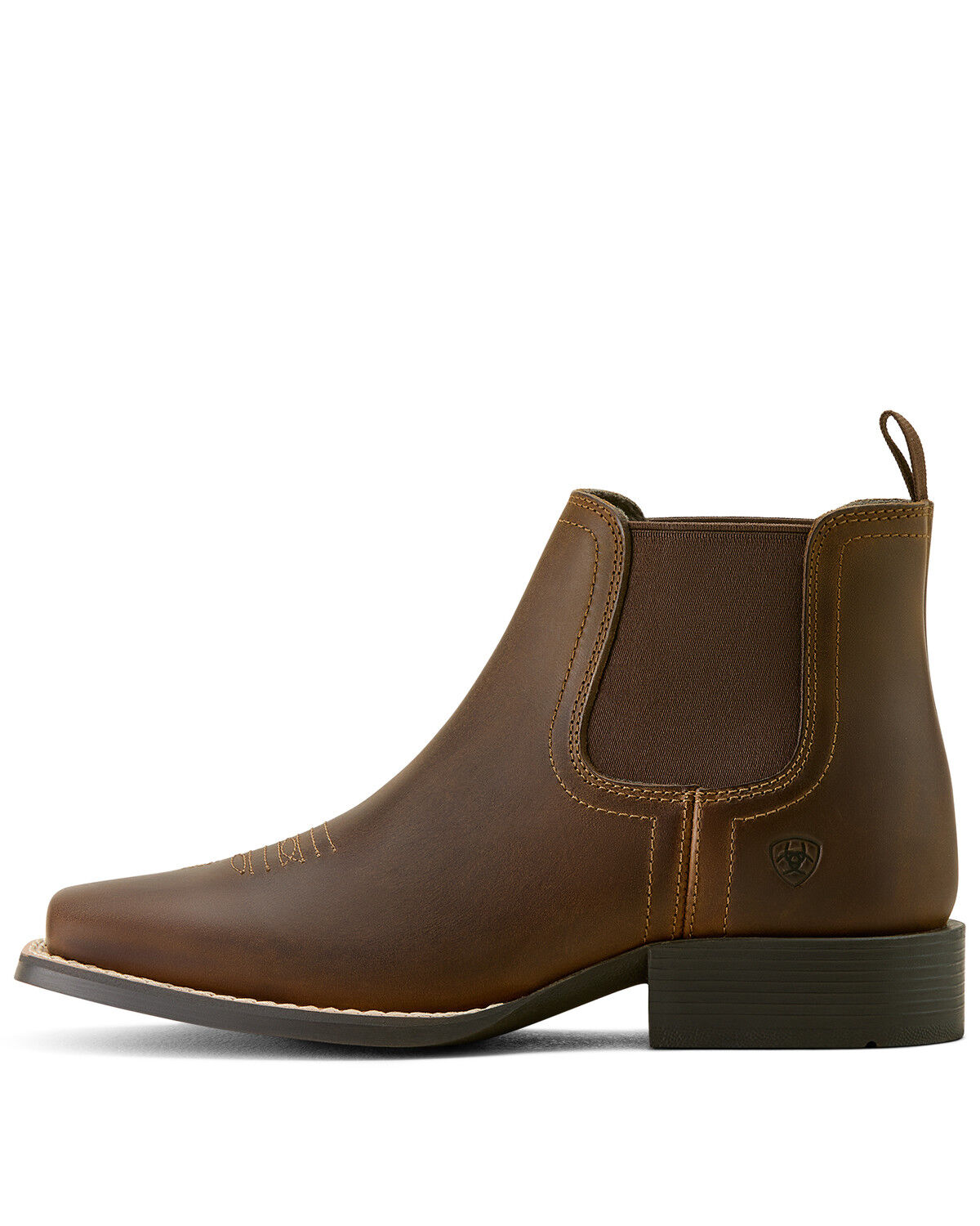 Image #4 - Ariat Boys' Booker Distressed Chelsea Boots - Broad Square Toe, Distressed Brown, hi-res