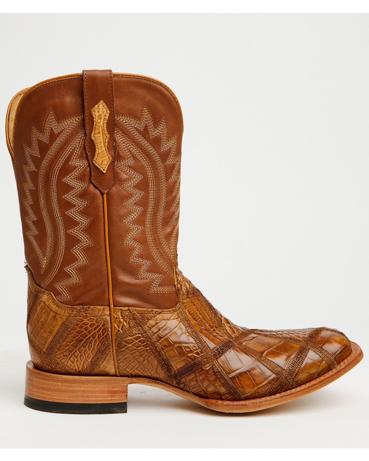 Image #2 - Cody James Men's Exotic American Alligator Western Boots - Broad Square Toe, Tan, hi-res