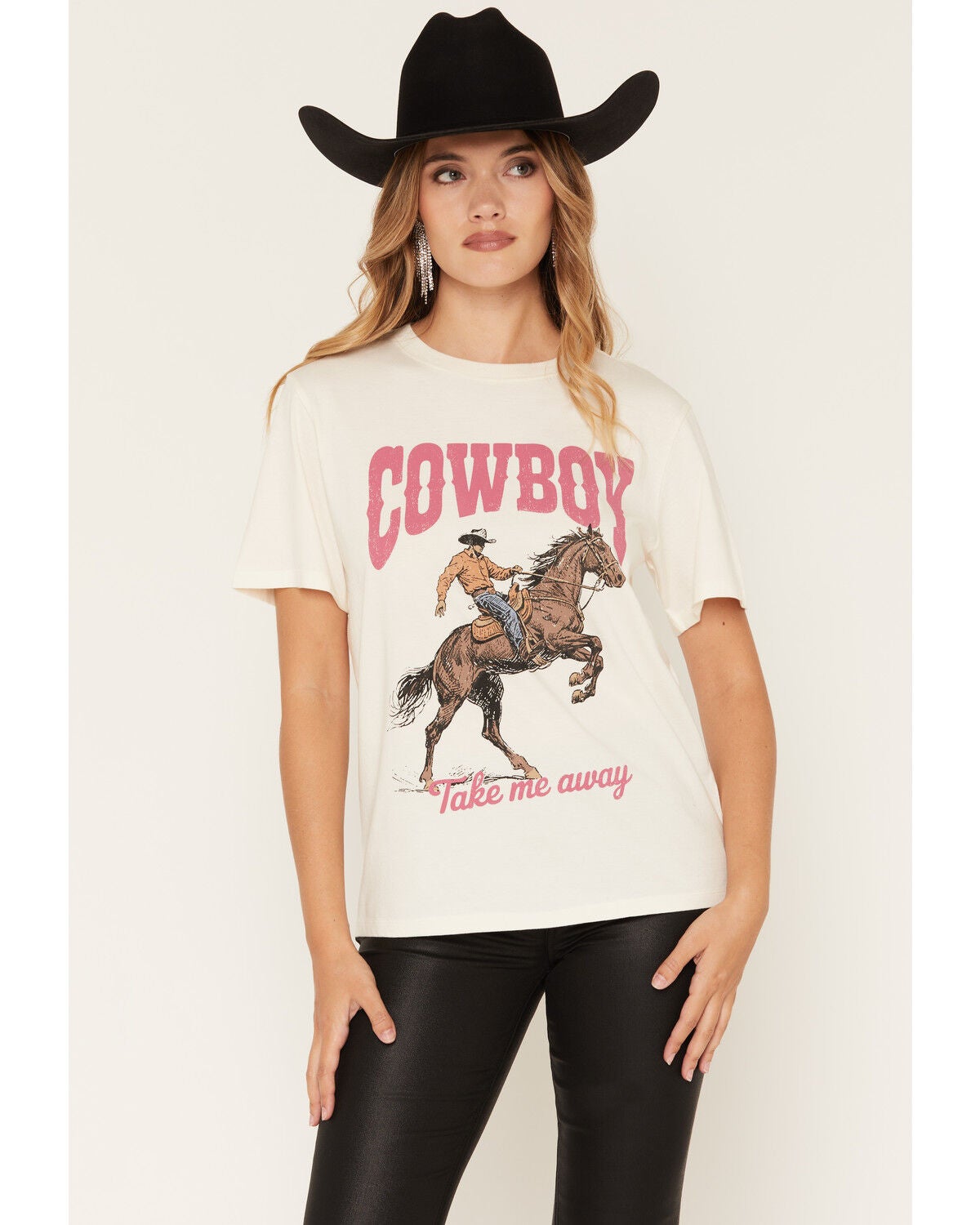 Idyllwind Women's Cowboy Take Me Away Short Sleeve Graphic T-Shirt, Ivory, hi-res