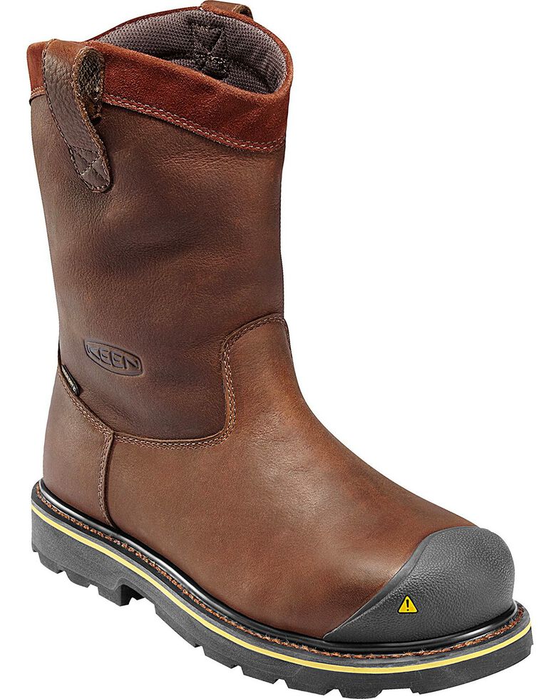 Keen Footwear Men's Wellington Pull-On Steel Toe Work Boots | Boot Barn