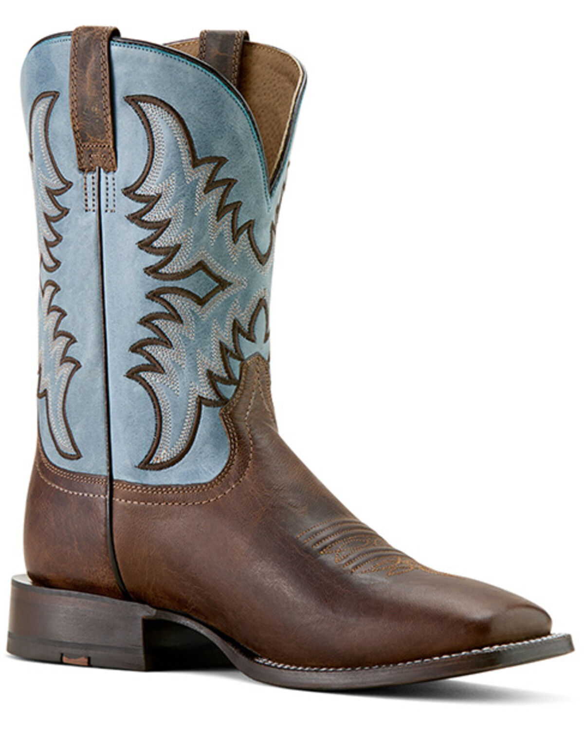Image #1 - Ariat Men's Cattle Creek Western Boots - Broad Square Toe, Brown, hi-res