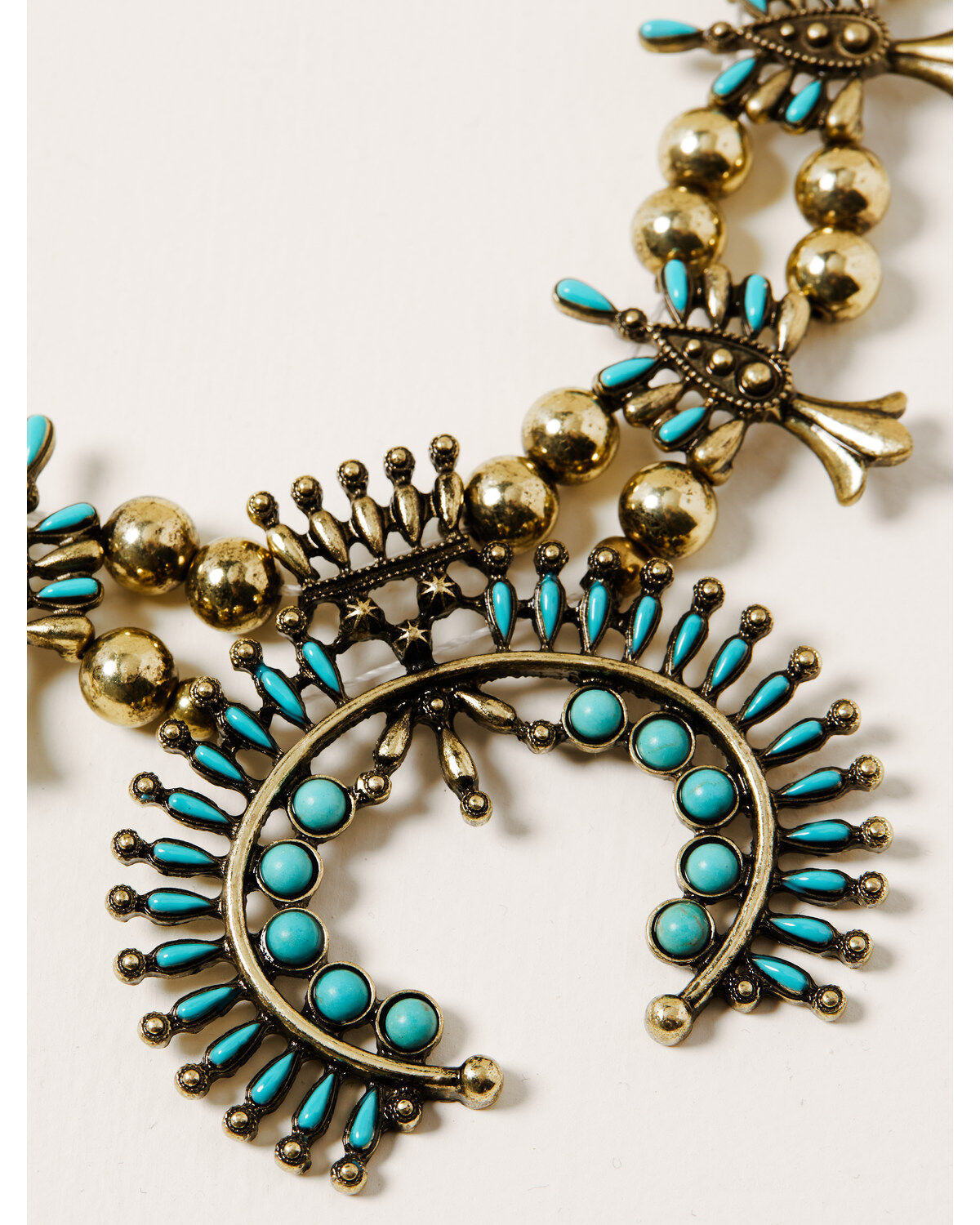Image #3 - Shyanne Women's Golden Dreamcatcher Squash Blossom Bib Necklace, Gold, hi-res