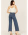 Free People Women's Straight Up Baggy Medium Wash High Rise Jeans, Medium Wash, hi-res