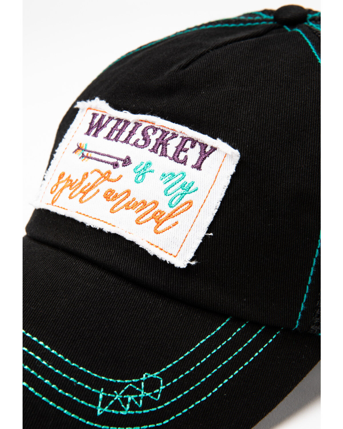 Image #6 - Shyanne Women's Whiskey Is My Spirit Animal Patch Cap , Black, hi-res