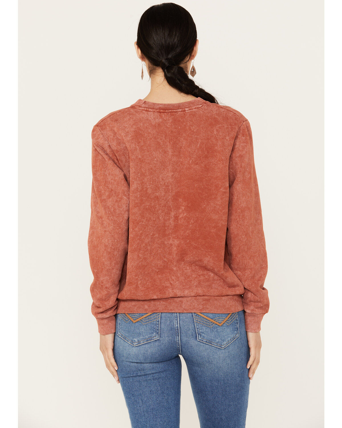 Image #4 - Paramount Network's Yellowstone Women's Bucking Horse Crew Neck Sweatshirt, Rust Copper, hi-res