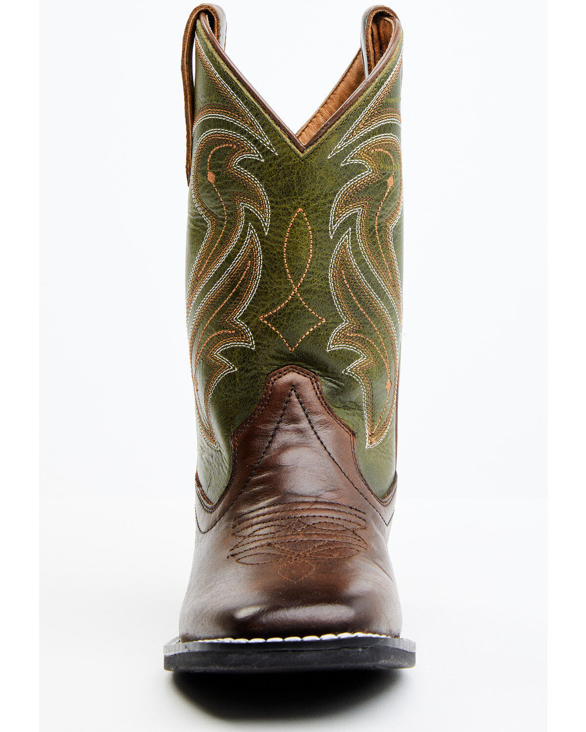 Image #4 - RANK 45® Boys' Kasey Western Boots - Broad Square Toe, Green, hi-res