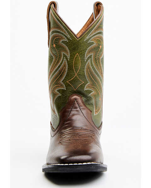 Image #4 - RANK 45® Boys' Kasey Western Boots - Broad Square Toe , Green, hi-res