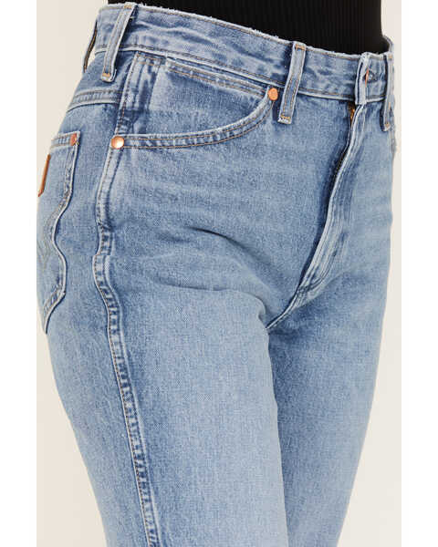 Image #2 - Wrangler Women's Medium Wash High Rise Wild West Straight Jeans, Blue, hi-res