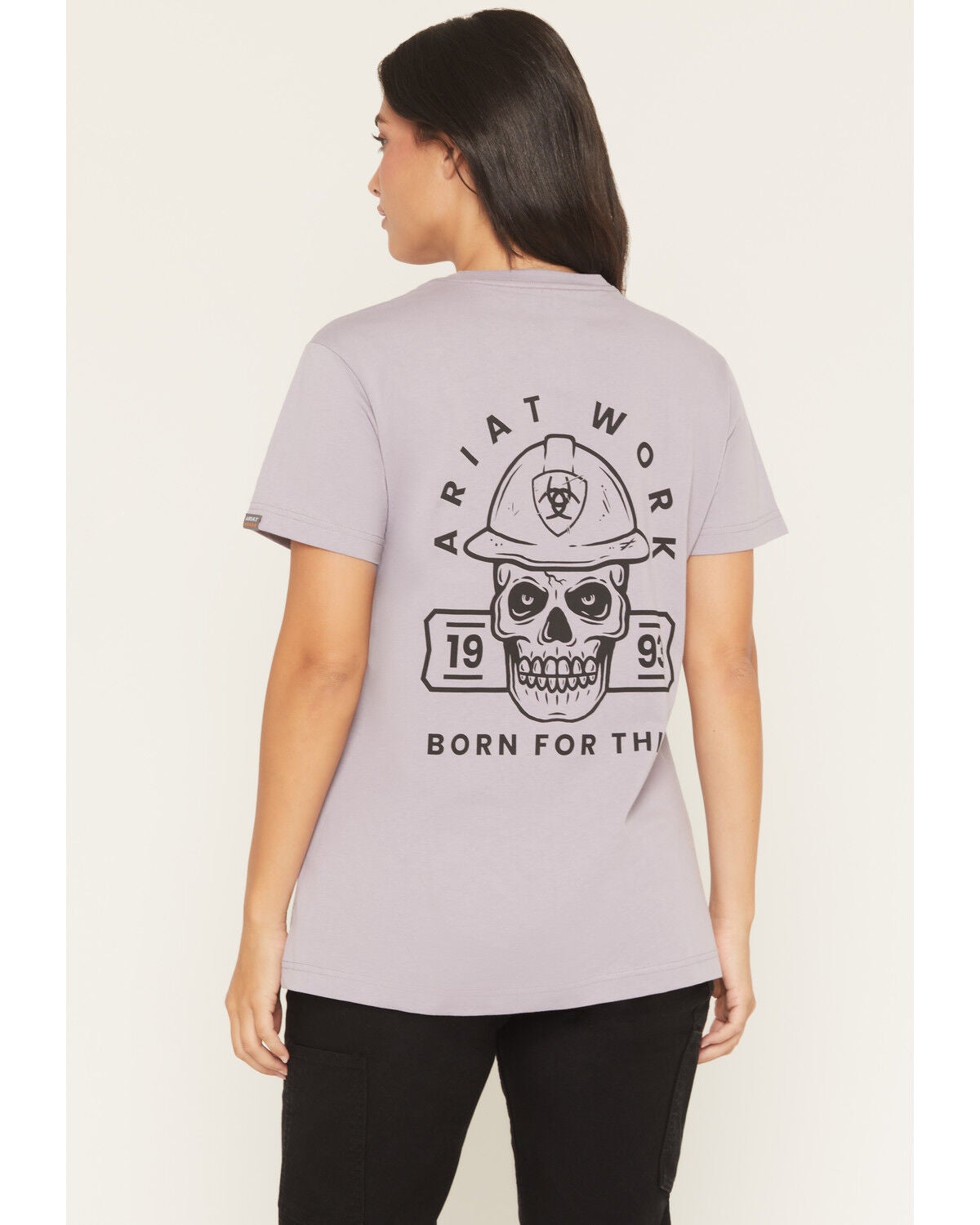 Ariat Women's Rebar Cotton Strong Hard Head Short Sleeve Graphic Tee, Purple, hi-res