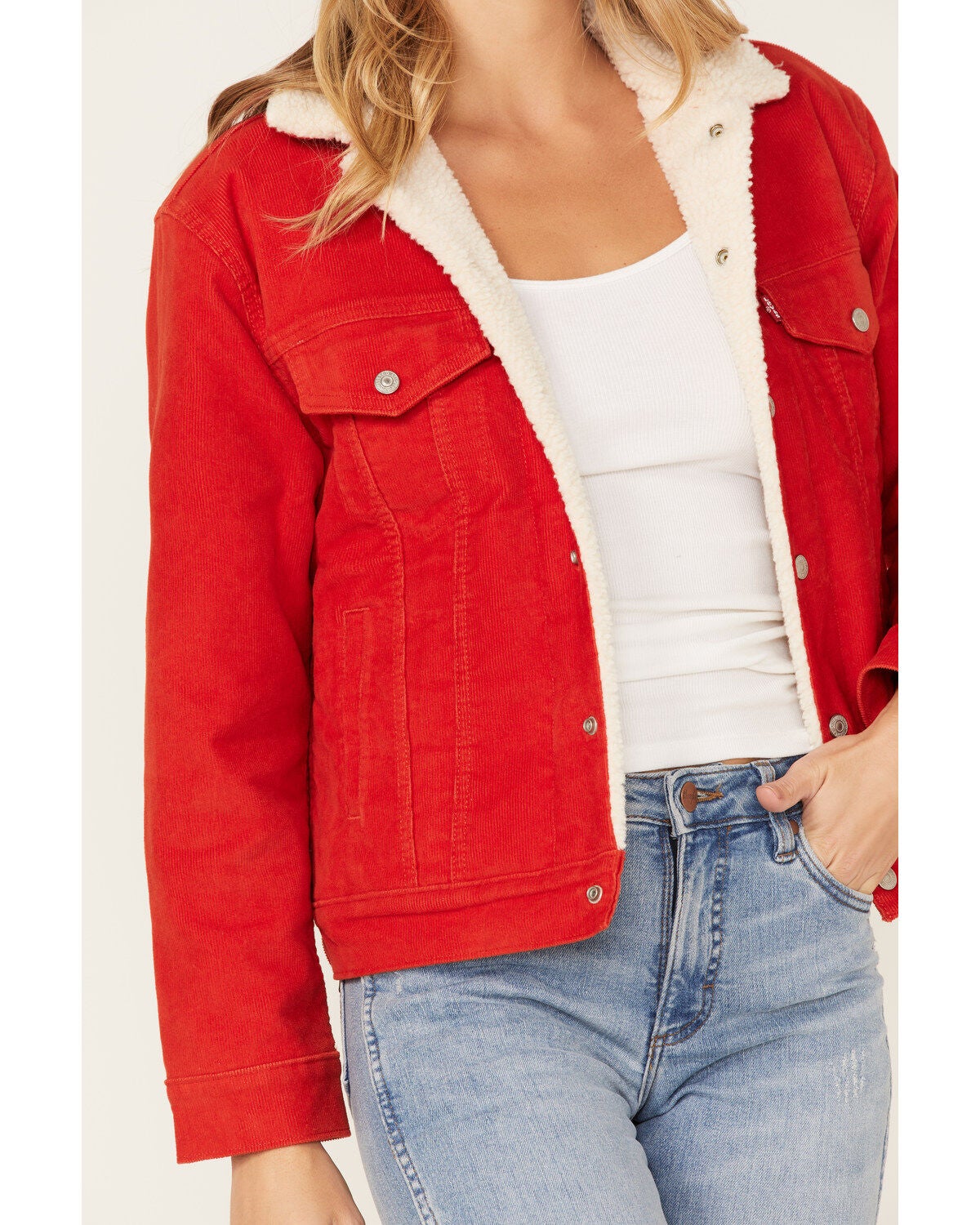Image #3 - Levi's Women's Ex Boyfriend Sherpa Corduroy Jacket, , hi-res