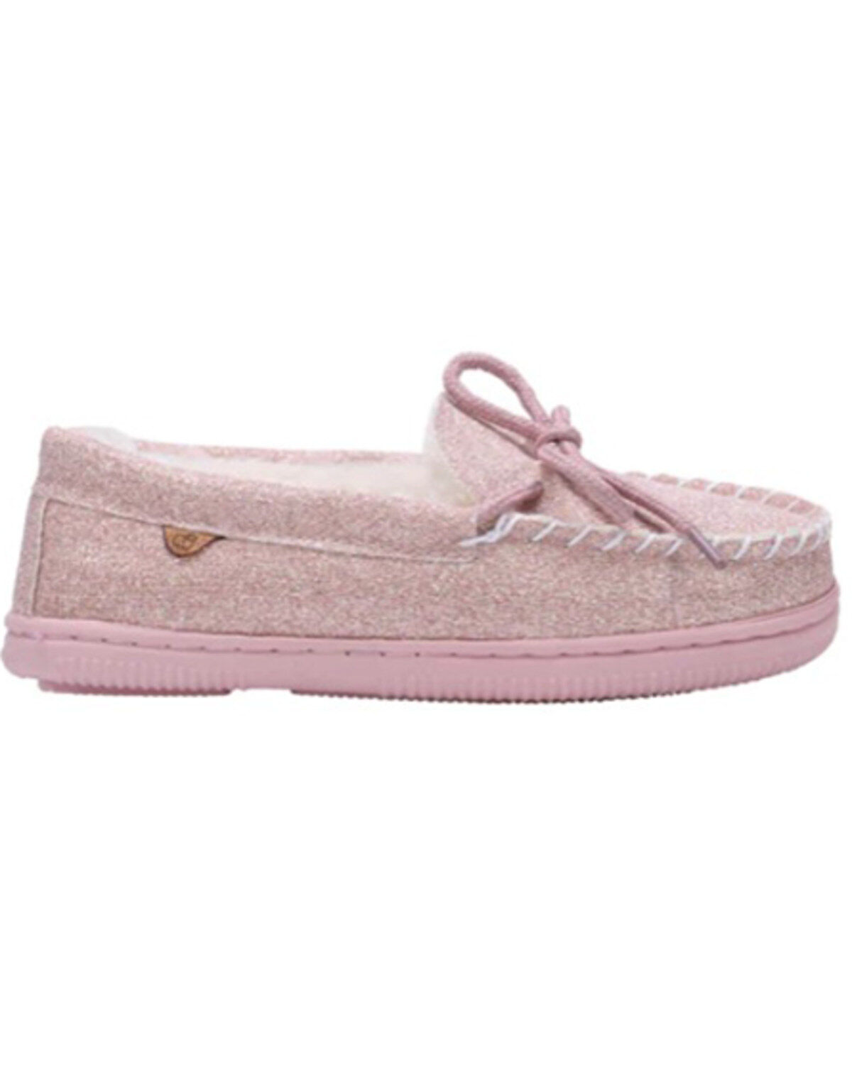 Image #2 - Lamo Footwear Girls' Casual Slippers - Moc Toe, Pink, hi-res